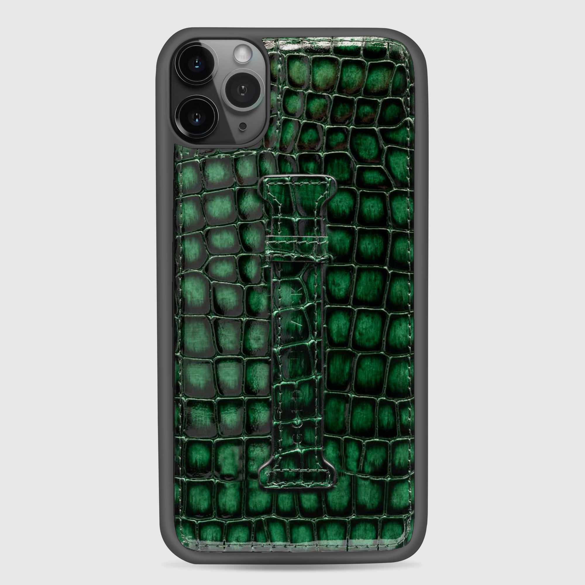 غطاء جوال ايفون 11 برو ماكس مع حامل الاصبع  (ميلانو) - اخضر